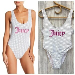 NEW! JUICY COUTURE ONE PIECE Swimsuit Y2K Womens Size Medium Summer Travel Beach